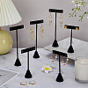 6Ppcs 2 Sizes T Bar Flocking Iron Dangle Earring Display Riser Stands EDIS-WH0043-002-4