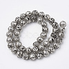 Electroplated Natural Lava Rock Beads Strands G-T098-01C-10-2