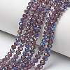 Electroplate Glass Beads Strands EGLA-A034-T6mm-I09-1