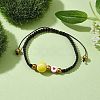 Sport Theme Acylic & Alloy Braided Bead Bracelet BJEW-JB10122-03-2