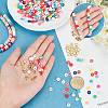 Flat Round Handmade Polymer Clay Beads CLAY-PH0001-42-3