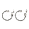 304 Stainless Steel Twist Stud Earrings for Women EJEW-M023-06C-1