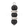 Natural Lava Rock Pendants PALLOY-JF01960-3