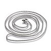 Non-Tarnish 304 Stainless Steel Box Chain Necklaces NJEW-O110-05D-P-1