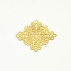 Brass Filigree Joiners KK-E710-66G-2
