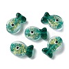 Handmade Foil Lampwork Fish Beads FOIL-Z001-01F-1