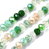 Electroplate Glass Beads Strands X-EGLA-T020-12B-1