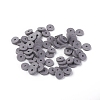 Flat Round Handmade Polymer Clay Beads CLAY-R067-6.0mm-41-4