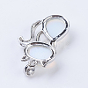 Natural & Synthetic Mixed Stone Kitten Pendants G-P352-B-3
