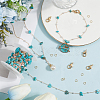 5M Synthetic Turquoise Chips & ABS Plastic Imitation Pearl Beaded Chains & 1Pc Plastic Empty Spools for Wire & 10Pcs & 30Pcs Long-Lasting Plated Brass Open Jump Rings DIY-SC0028-26-4