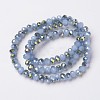 Electroplate Glass Beads Strands EGLA-A034-J6mm-S02-2