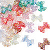 50Pcs 10 Colors UV Plating Transparent Acrylic Beads TACR-TA0001-90-3