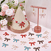 50Pcs 5 Colors Alloy Enamel Pendants ENAM-SC0006-46-3