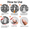 Stainless Steel DIY Nail Art Templates MRMJ-WH0092-062-4