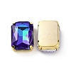 Rectangle Octagon Shape Sew on Glass Rhinestone DIY-E062-01G-05-2