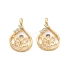 Brass Micro Pave Cubic Zirconia Hollow Teardrop Peg Bails KK-NH0009-09G-1