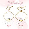 2Pcs 2 Styles Stainless Steel Cable Chain Slider Bracelets for Women BJEW-GO0002-22-2