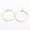 Brass Earring Findings Hoops EC108-3NFG-2