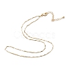 Brass Bar Link Chain Necklaces NJEW-K123-04G-2