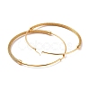 PVD Vacuum Plating 201 Stainless Steel Mesh Chain Shape Big Hoop Earrings with 304 Stainless Steel Pin for Women EJEW-F280-21B-G-2