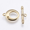 Brass Toggle Clasps X-KK-G333-14G-NF-2