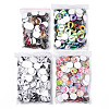Mixed Pattern Half Round/Dome Printed Glass Cabochons GLAA-T029-16D-1