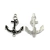 Anchor Antique Silver Tone Alloy Rhinestone Links connectors ALRI-N024-03E-1