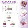 30Pcs 3 Colors Electroplated Natural Quartz Crystal Pendants PALLOY-TAC0227-4
