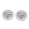 Non-Tarnish 201 Stainless Steel Pendants STAS-T064-38P-17-2