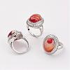 Natural & Synthetic Mixed Stone Finger Rings RJEW-P122-M-3