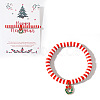 Elegant Christmas Handmade Polymer Clay Heishi Beaded Stretch Bracelets MV9996-28-1