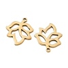 Hollow 201 Stainless Steel Pendants STAS-F337-10D-G-2