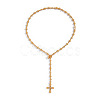 304 Stainless Steel Micro Pave Colorful Cubic Zirconia Cross Pendant Y Necklaces for Women FS-WG3FFC3-01-2
