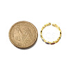 Brass Open Cuff Rings for Women RJEW-R005-03G-6