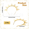Alloy Hair Bands OHAR-WH20007-08G-2