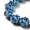 Handmade Printed Porcelain Beads PORC-F005-02A-6