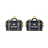 Father's Day Alloy Enamel Pendants ENAM-V001-03B-G-1