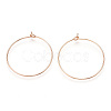 Long-Lasting Plated Brass Hoop Earrings Findings KK-K204-179LG-NF-3
