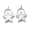 304 Stainless Steel Shell Pendants STAS-L022-013P-1