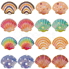 48Pcs 8 Colors Opaque Resin Cabochons RESI-SC0006-40-1