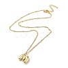 Initial Letter Brass Pendant Necklace NJEW-A015-21G-M-2