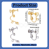 20Pcs 2 Colors 316 Surgical Stainless Steel Clip-on Earring Findings STAS-UN0063-72-3