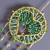 Heart Natural Gemstone Chips Hanging Suncatchers RN-CBA387D-04G-02-3