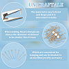 200Pcs 304 Stainless Steel Eye Pins STAS-UN0054-76-5