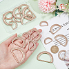 20Pcs 5 Style Alloy D Rings FIND-WR0006-87-3