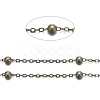 Brass Flat Oval Cable Chains CHC018Y-AB-1