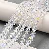 Transparent Electroplate Glass Beads Strands GLAA-F029-2mm-D13-4