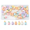 48Pcs 6 Colors Opaque Resin Cabochons CRES-AR0001-09-1