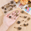 18Pcs 9 Styles Alloy Kilt Pins for Backpack Clothes JEWB-SC0001-91-3