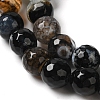 Dyed & Heated Natural Fire Crackle Agate Beads Strands G-P539-B01-10-4